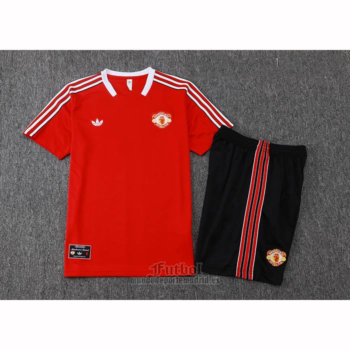 Chandal del Manchester United Manga Corta 2025-2026 Rojo - Pantalon Corto